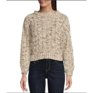 Jessica Simpson Speckled Cable Knit Sweater